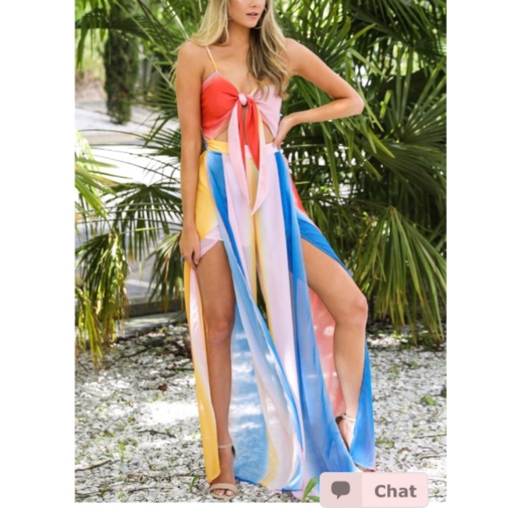 NWOT Multicolor jumpsuit Reddress Boutique